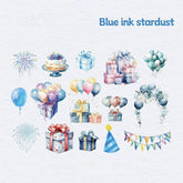 Stationery - Blue Ink Stardust PET Stickers 30pcs - Goodie Goodie